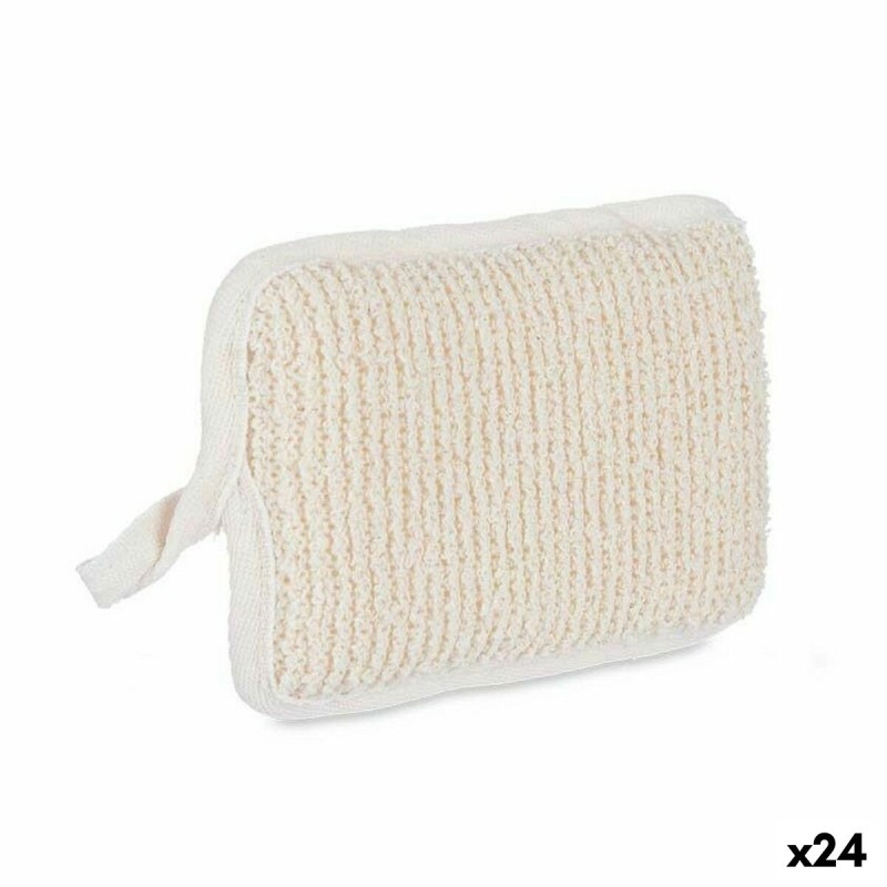 Éponge Corporelle Blanc Beige 11 x 16,5 x 2 cm (24 Unités)