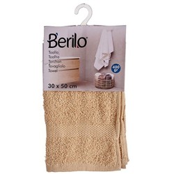 Serviette de toilette Berilo 89656 Crème 80 % coton 20 % Polyester 30 x 50 cm (12 Unités)