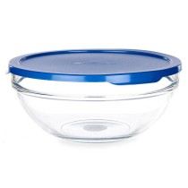 Round Lunch Box with Lid Pasabahce Chefs Blue 1,7 L 20,5 x 9 x 20,5 cm (4 Units)