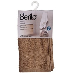 Bath towel Berilo 89660 Camel 80 % cotton 20 % Polyester 30 x 50 cm (12 Units)