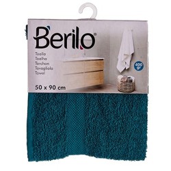 Badetuch Berilo 89673 Blau 80 % Baumwolle 20 % Polyester 50 x 90 cm (6 Stück)