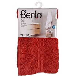 Badetuch Berilo 89666 Ziegel 80 % Baumwolle 20 % Polyester 70 x 130 cm (3 Stück)