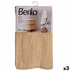 Badetuch Berilo 89658 Creme 80 % Baumwolle 20 % Polyester 70 x 130 cm (3 Stück)