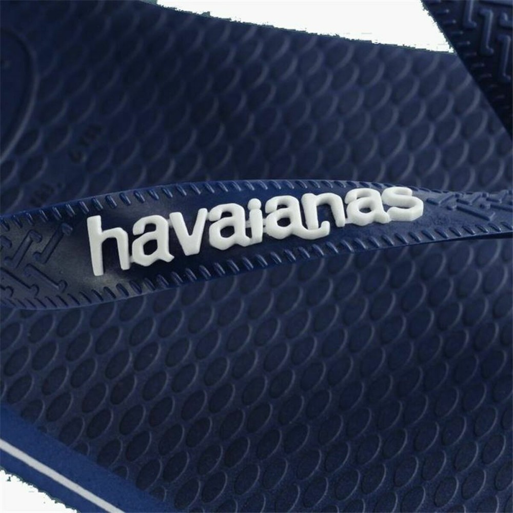 Tongs pour Homme Havaianas Logo Bleu