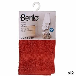 Serviette de toilette Berilo 89664 Tuile 80 % coton 20 % Polyester 30 x 50 cm (12 Unités)