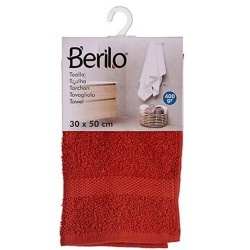 Serviette de toilette Berilo 89664 Tuile 80 % coton 20 % Polyester 30 x 50 cm (12 Unités)