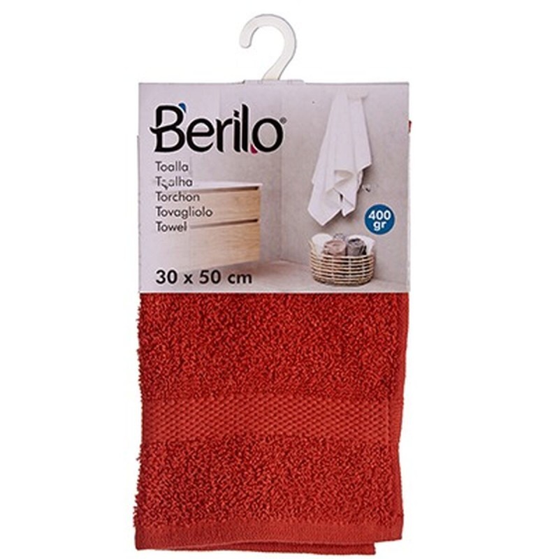 Bath towel Berilo 89664 Tile 80 % cotton 20 % Polyester 30 x 50 cm (12 Units)