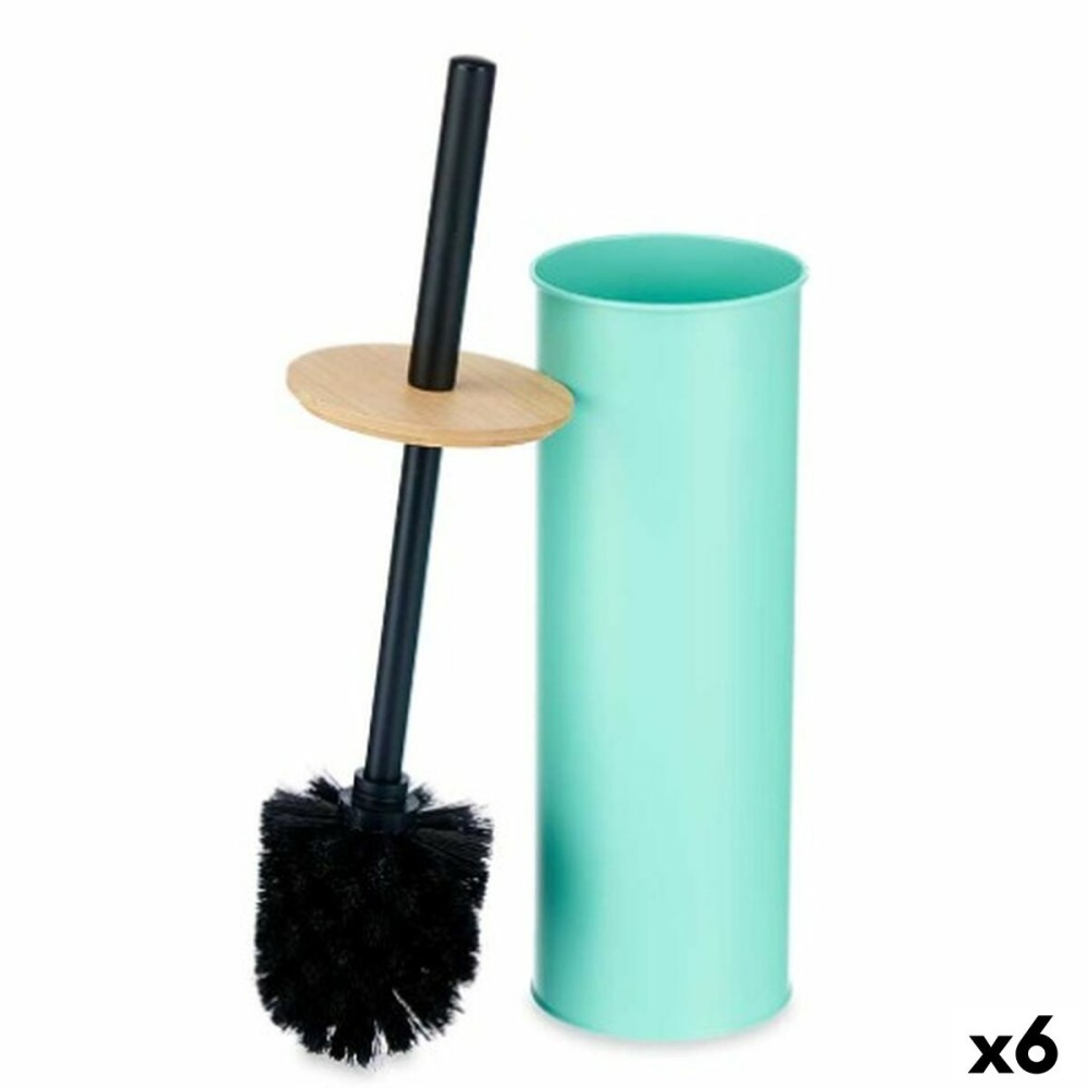 Brosse de salle de wc Berilo B1041C BAMBOO - 397 Menthe Métal Bambou Plastique 9,5 X 27 X 9,5 cm (6 Unités)