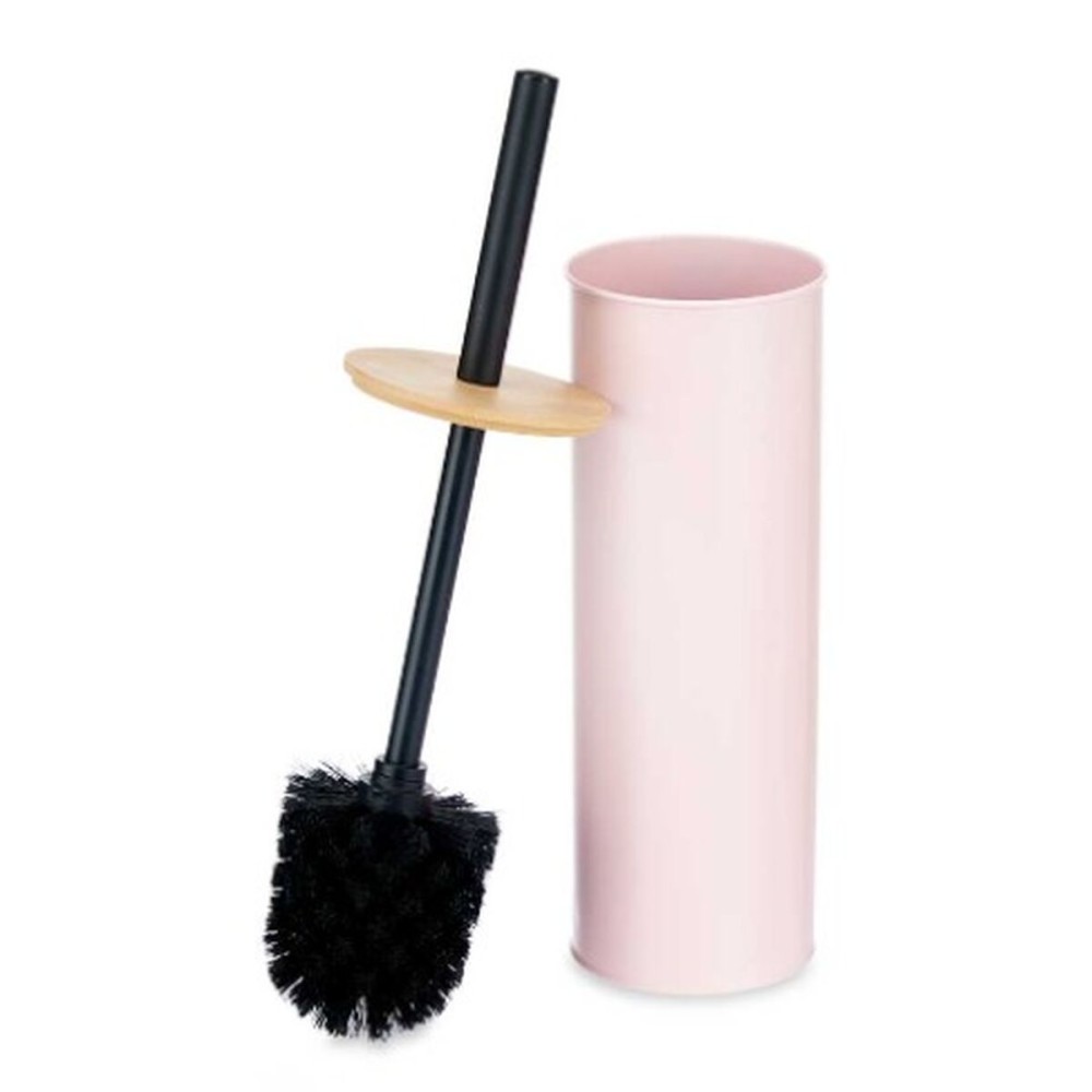 Brosse de salle de wc Berilo B1041C BAMBOO - 399 Rose Métal Bambou Plastique 9,5 X 27 X 9,5 cm (6 Unités)