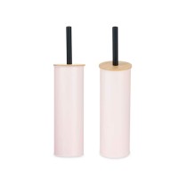 Toilet Brush Berilo B1041C BAMBOO - 399 Pink Metal Bamboo Plastic 9,5 X 27 X 9,5 cm (6 Units)