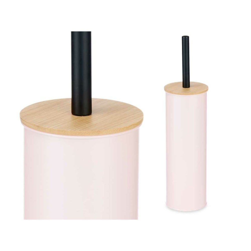 Toilet Brush Berilo B1041C BAMBOO - 399 Pink Metal Bamboo Plastic 9,5 X 27 X 9,5 cm (6 Units)