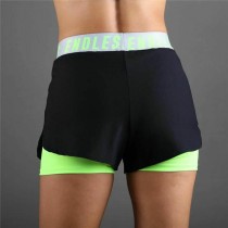 Damen-Sportshorts Endless Tech Iconic Gelb Schwarz