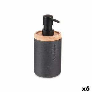 Soap Dispenser Berilo B5456BC-1 - 444 Black Wood Resin Plastic 9,5 x 18,5 x 7,8 cm (6 Units)