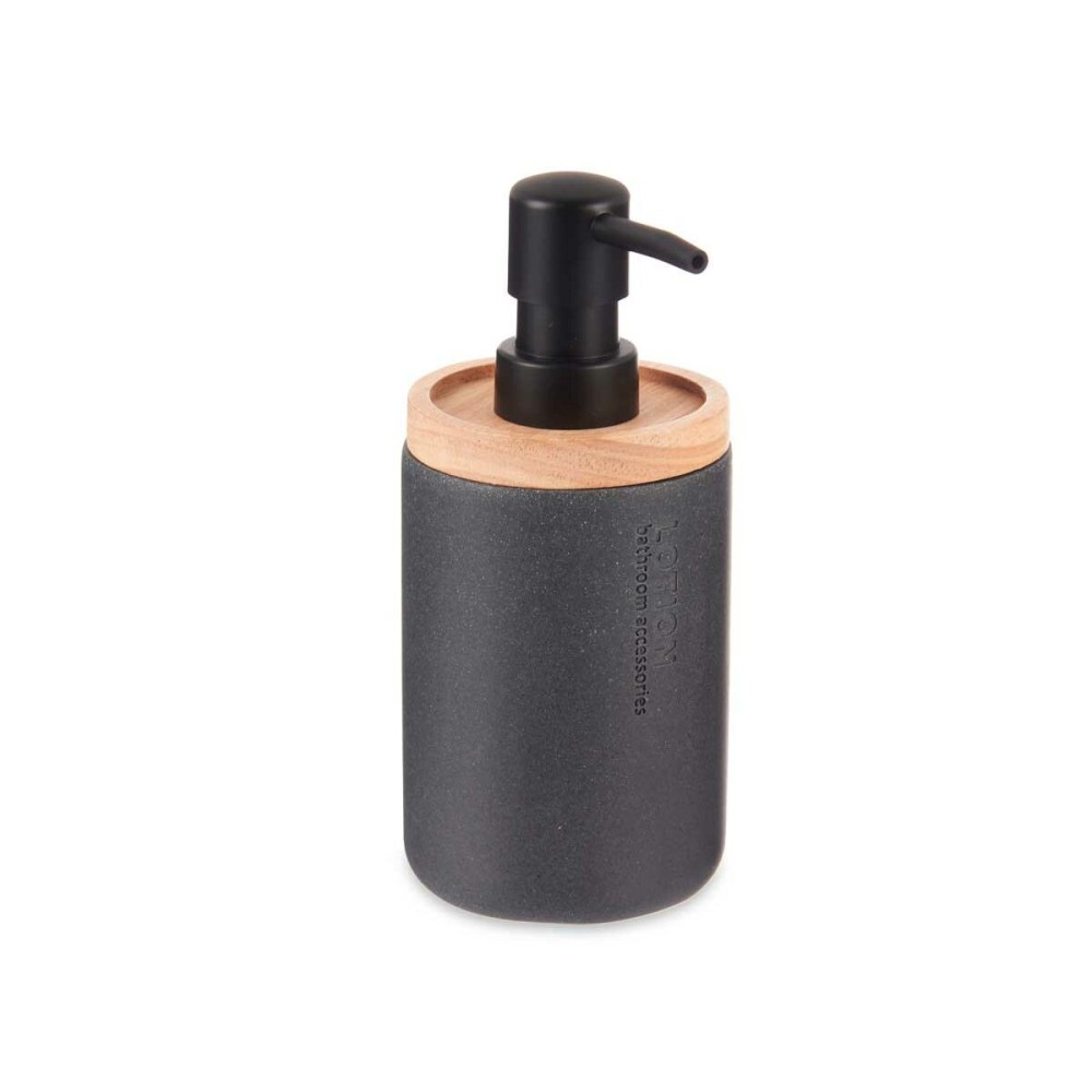 Soap Dispenser Berilo B5456BC-1 - 444 Black Wood Resin Plastic 9,5 x 18,5 x 7,8 cm (6 Units)