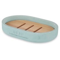 Soap dish Berilo B5456BC-4 - 457 Blue Resin Bamboo 12,5 x 2,5 x 8,5 cm (6 Units)