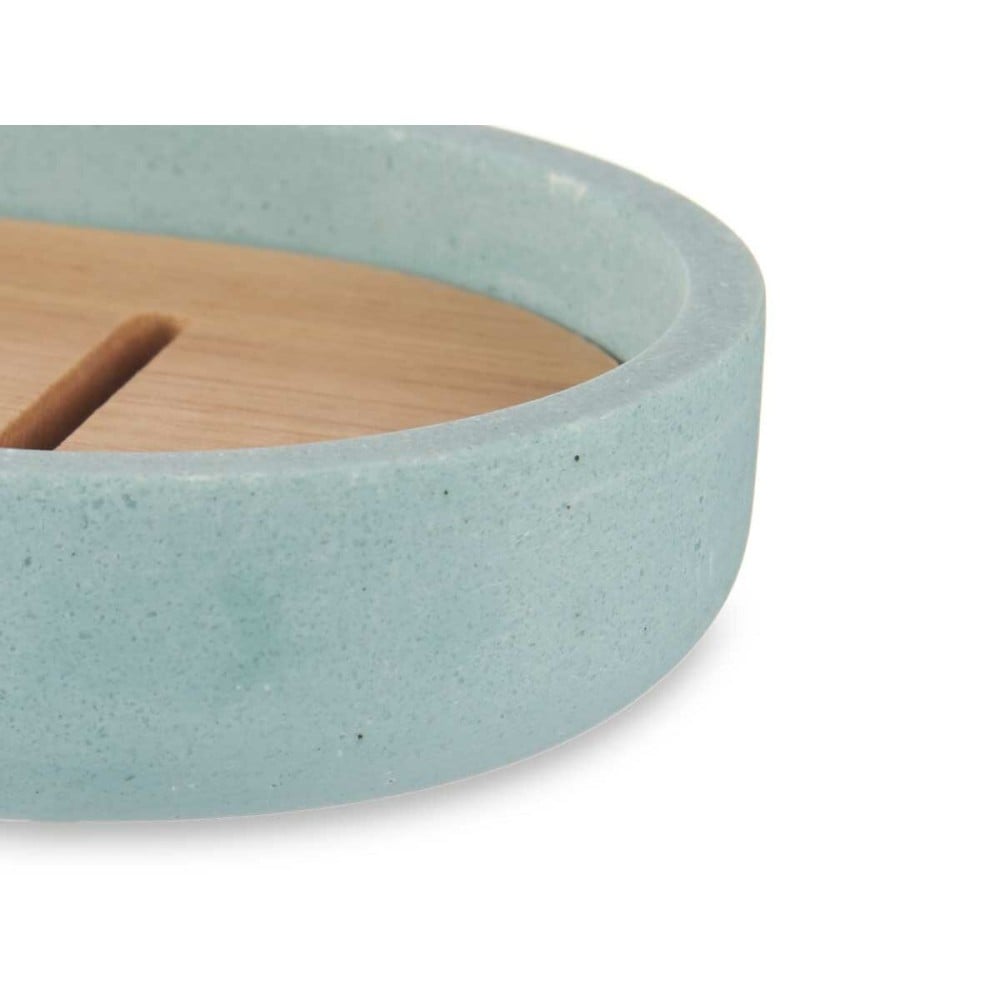 Soap dish Berilo B5456BC-4 - 457 Blue Resin Bamboo 12,5 x 2,5 x 8,5 cm (6 Units)