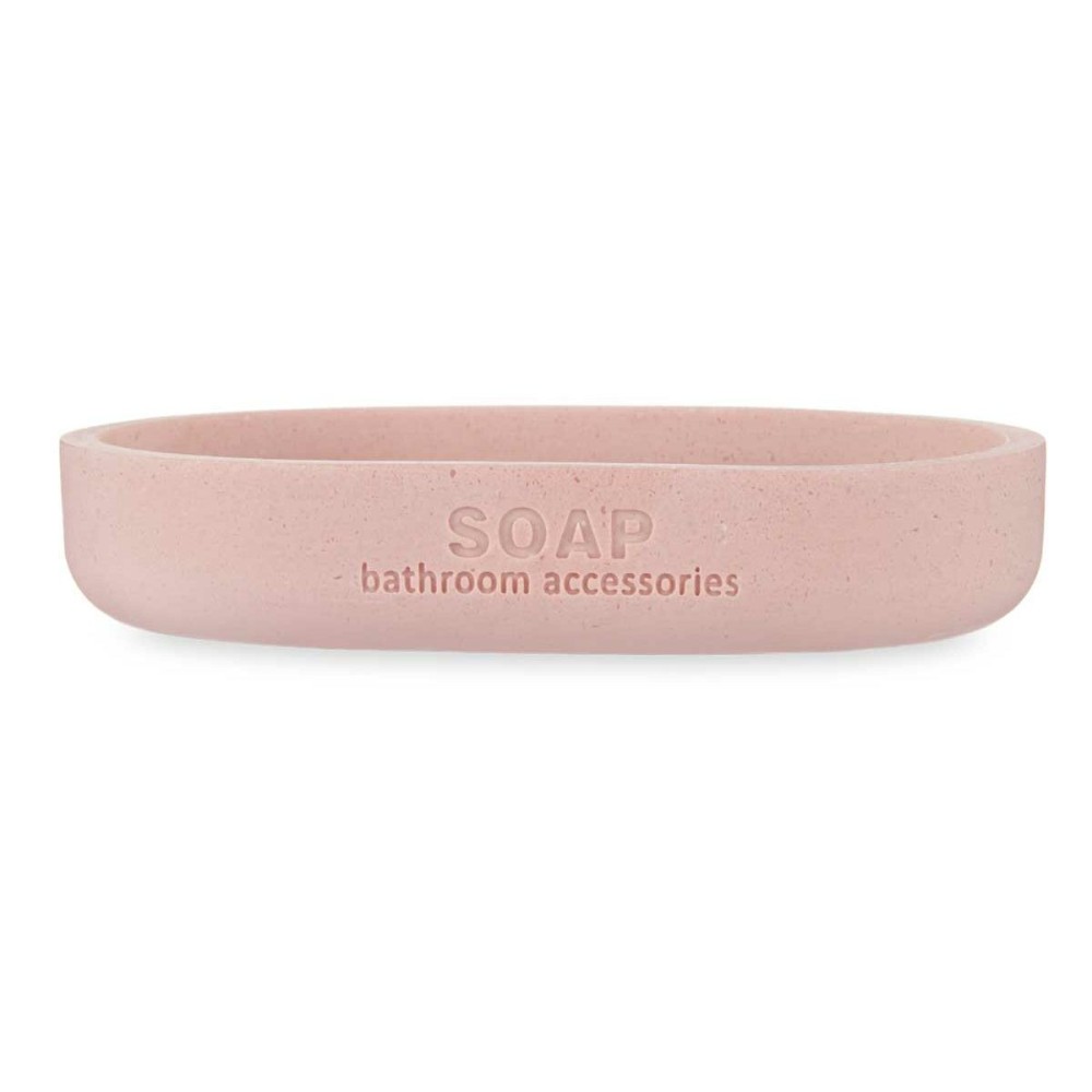 Soap dish Berilo B5456BC-4 - 458 Pink Resin Bamboo 12,5 x 2,5 x 8,5 cm (6 Units)