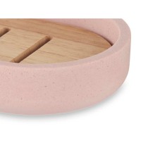 Soap dish Berilo B5456BC-4 - 458 Pink Resin Bamboo 12,5 x 2,5 x 8,5 cm (6 Units)