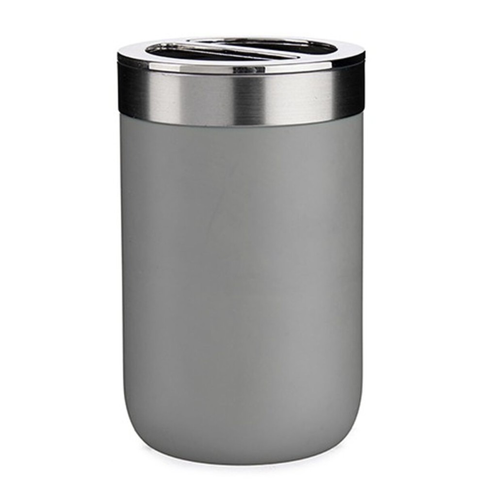 Toothbrush Holder Berilo BP15-002-3 Grey Silver Plastic 7,7 x 11,2 x 7,7 cm (6 Units)