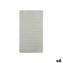 Non-slip Shower Mat Berilo BM509 - 311 Grey PVC 67,7 x 38,5 x 0,7 cm Frames (6 Units)