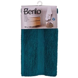 Bath towel Berilo 89675 Blue 80 % cotton 20 % Polyester 90 x 150 cm (3 Units)