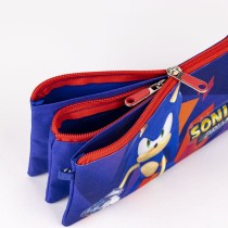 Dreifaches Mehrzweck-Etui Sonic Lila 22,5 x 2 x 11,5 cm