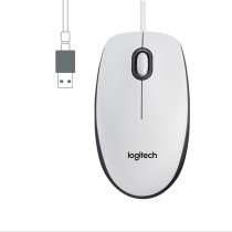 Souris avec Câble et Capteur Optique Logitech M100 Blanc 1000 dpi