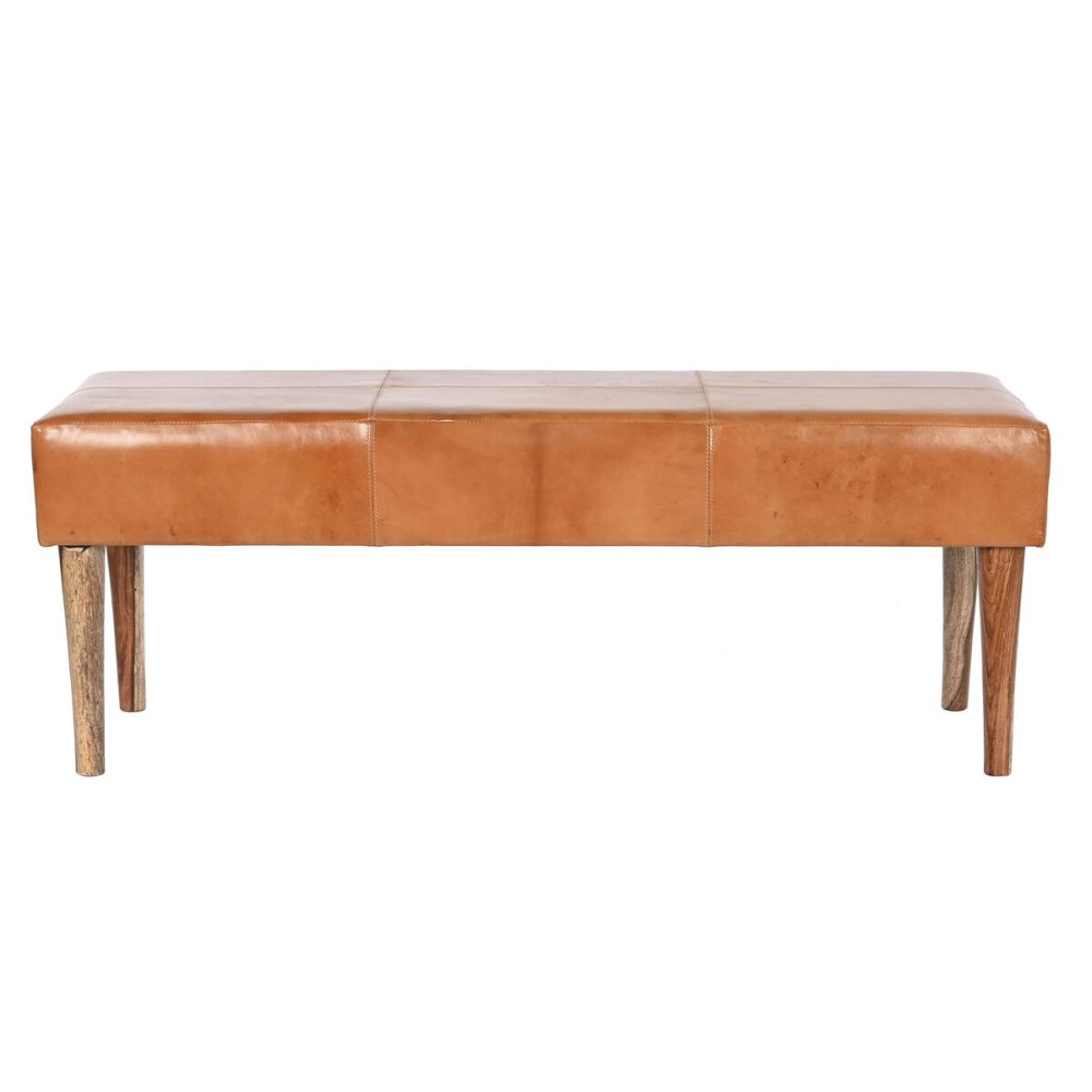 Bench DKD Home Decor Camel Wood 122 x 41 x 46 cm