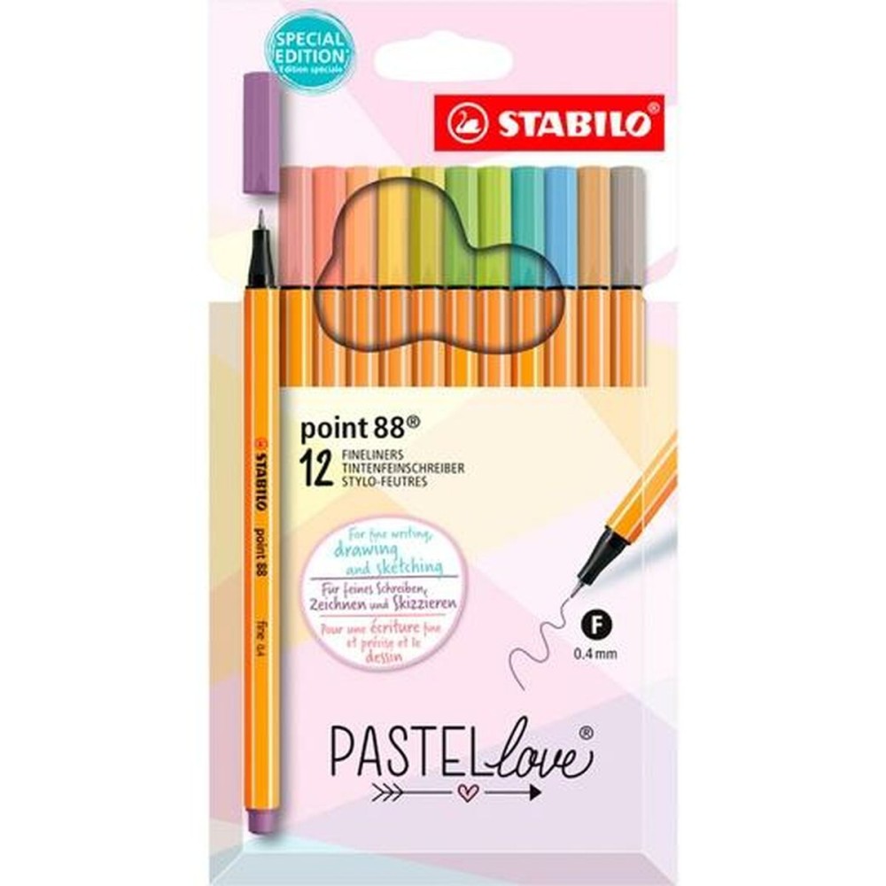 Felt-tip pens Stabilo Cake 0,4 mm (12 Pieces)