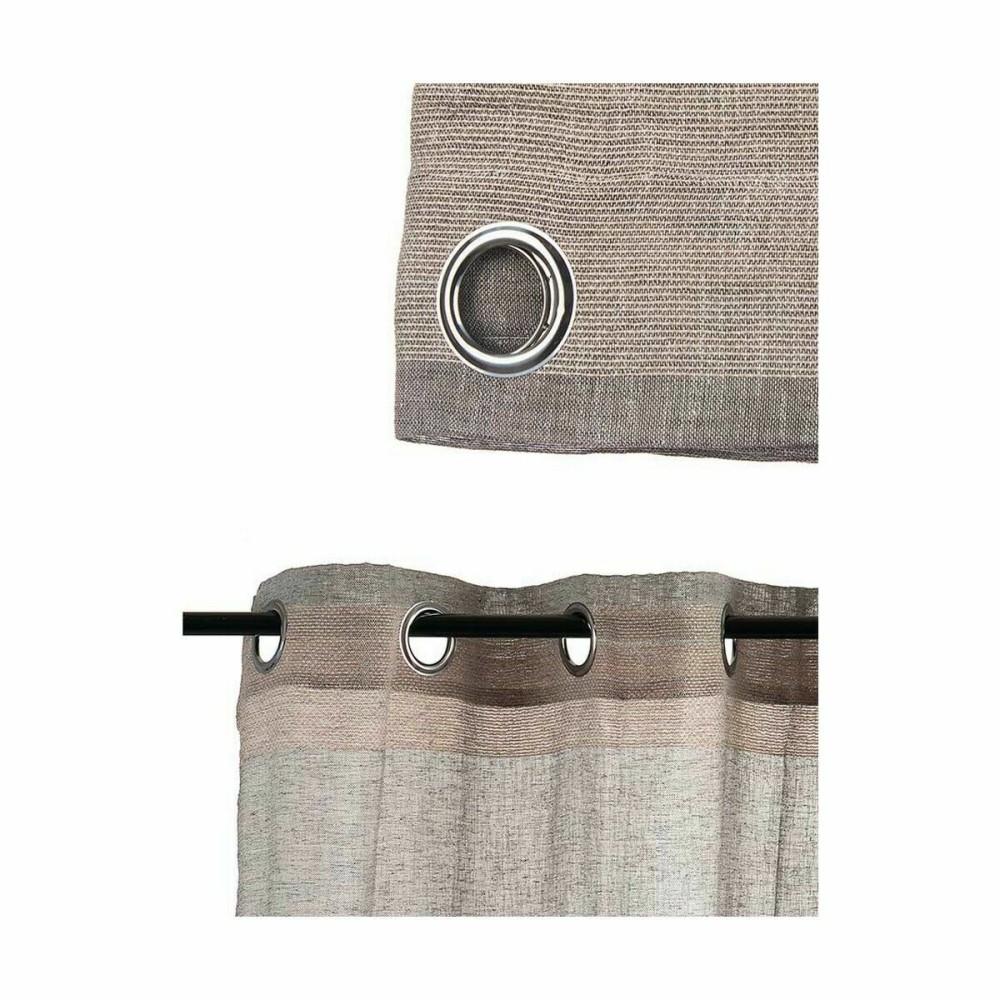 Curtain Beige Grey 140 x 0,1 x 260 cm (6 Units)