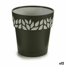 Selbstbewässernder Blumentopf Stefanplast Cloe Anthrazit Kunststoff 15 x 15 x 15 cm (12 Stück)
