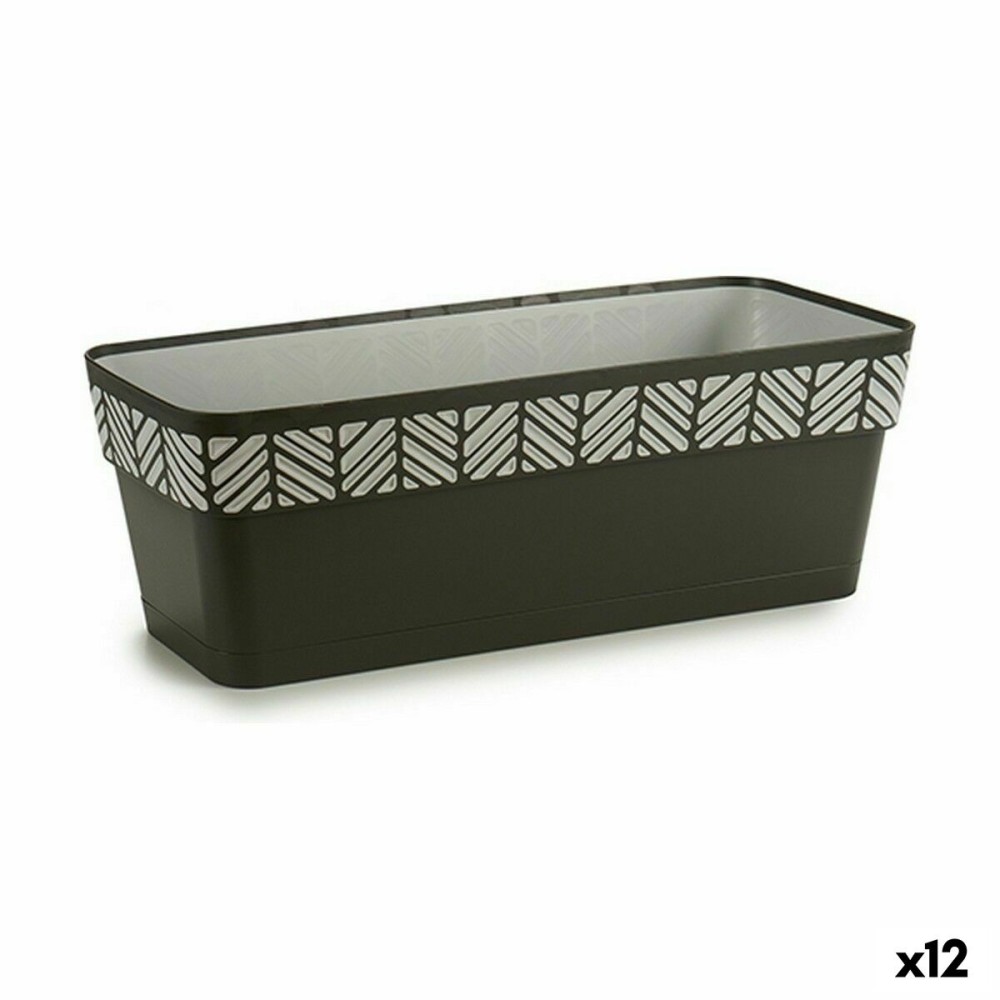 Self-watering planter Stefanplast Orfeo Anthracite Plastic 18 x 17 x 49,5 cm (12 Units)