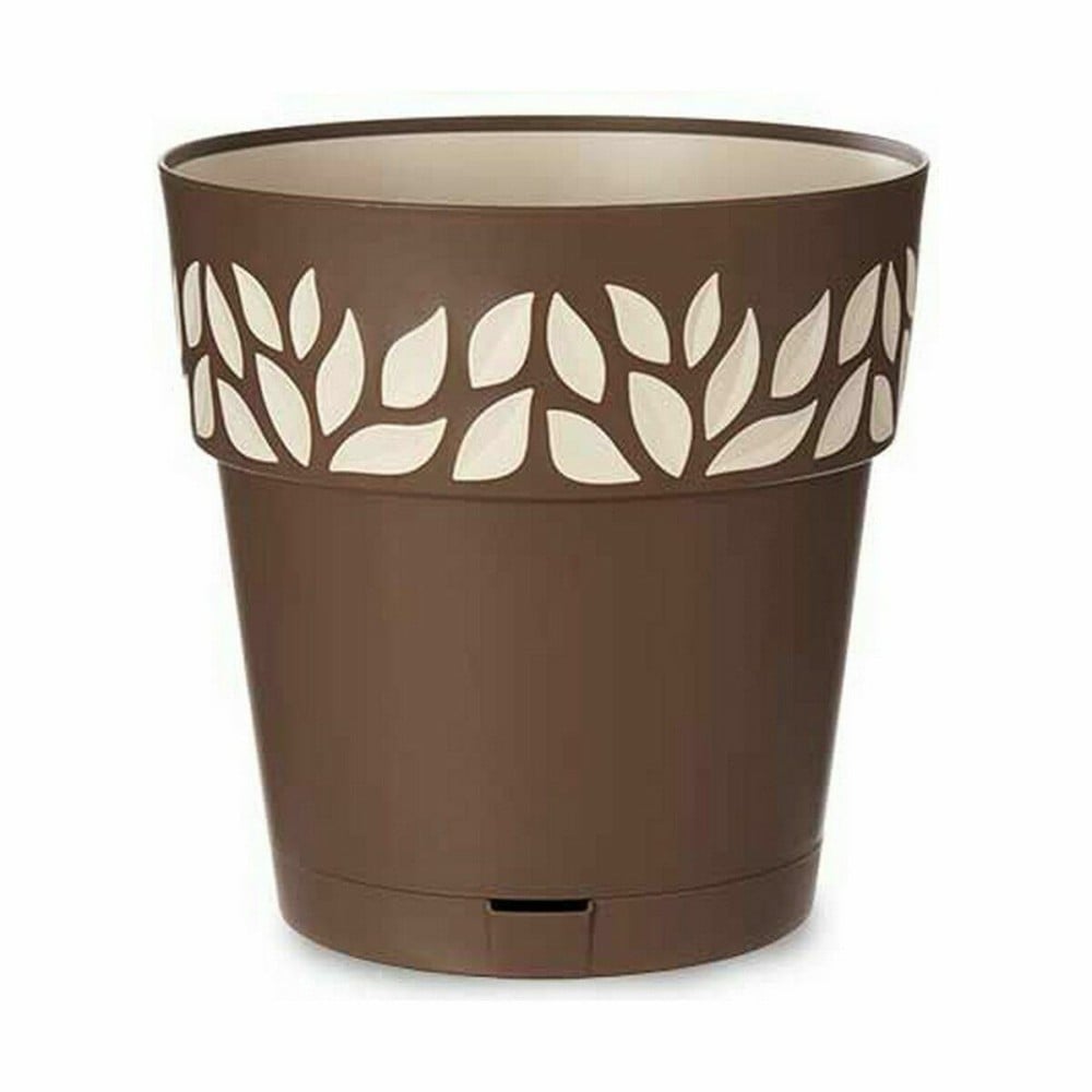 Self-watering flowerpot Stefanplast Cloe Brown Plastic 29 x 29 x 29 cm (6 Units)