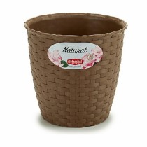 Cache-pot Stefanplast Marron Plastique 14 x 13 x 14 cm (12 Unités)