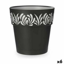 Selbstbewässernder Blumentopf Stefanplast Gaia Anthrazit Kunststoff 29 x 29 x 29 cm (6 Stück)