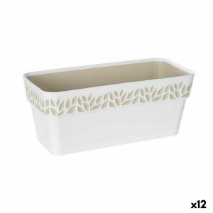 Jardinière auto-arrosante Stefanplast Cloe Blanc Plastique 13,3 x 12,3 x 29,3 cm (12 Unités)