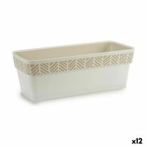 Jardinière auto-arrosante Stefanplast Orfeo Blanc Plastique 18,5 x 17 x 49,3 cm (12 Unités)