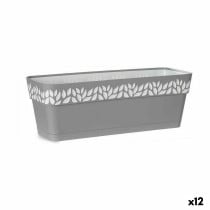 Selbstbewässerndes Pflanzgefäß Stefanplast Cloe Grau Kunststoff 49,5 x 17 x 19 cm (12 Stück)