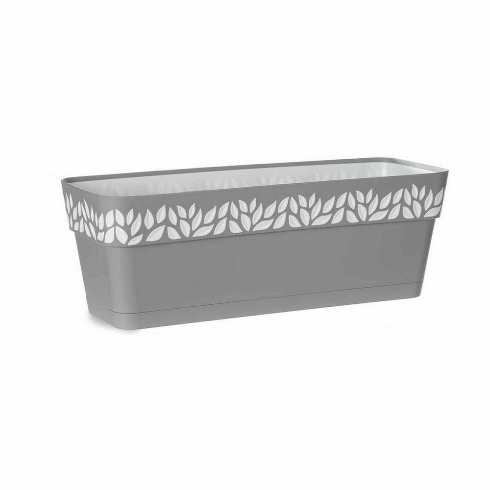 Planter Stefanplast Cloe Grey Plastic 49,5 x 17 x 19 cm (12 Units)