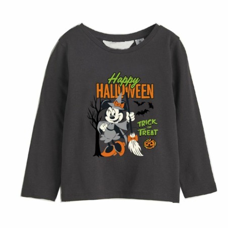 T-shirt à Manches Longues Enfant Minnie Mouse Halloween Gris foncé