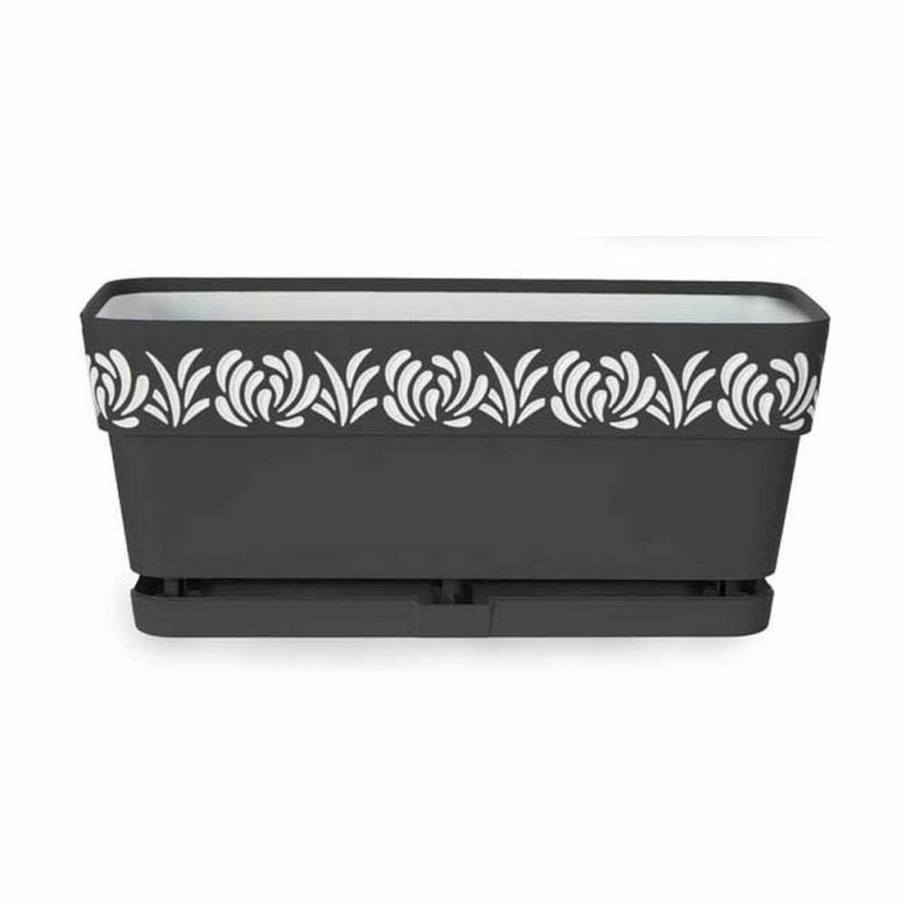 Planter Stefanplast Gaia Anthracite Plastic 13,3 x 12,3 x 29,3 cm (12 Units)