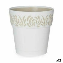 Self-watering flowerpot Stefanplast Gaia White Plastic 15 x 15 x 15 cm (12 Units)