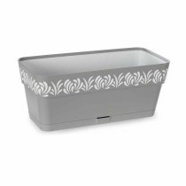 Jardinière auto-arrosante Stefanplast Gaia Gris Plastique 13,3 x 12,3 x 29,3 cm (12 Unités)