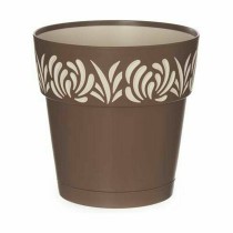 Self-watering flowerpot Stefanplast Gaia Brown Plastic 15 x 15 x 15 cm (12 Units)