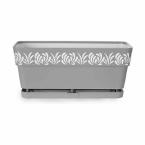 Self-watering planter Stefanplast Gaia Grey Plastic 13,3 x 12,3 x 29,3 cm (12 Units)