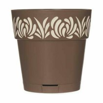 Self-watering flowerpot Stefanplast Gaia Brown Plastic 15 x 15 x 15 cm (12 Units)