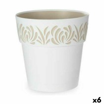 Self-watering flowerpot Stefanplast Gaia White Plastic 29 x 29 x 29 cm (6 Units)