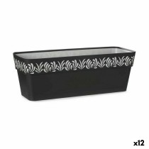 Planter Stefanplast Gaia Anthracite Plastic 49,5 x 17 x 19 cm (12 Units)