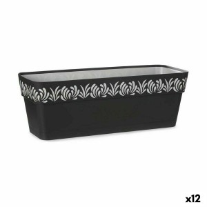 Planter Stefanplast Gaia Anthracite Plastic 49,5 x 17 x 19 cm (12 Units)