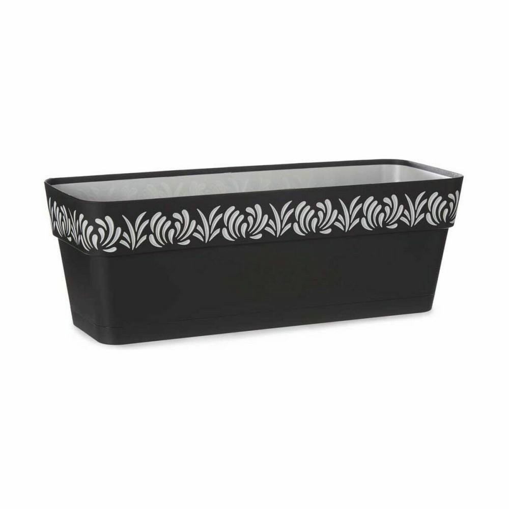 Planter Stefanplast Gaia Anthracite Plastic 49,5 x 17 x 19 cm (12 Units)